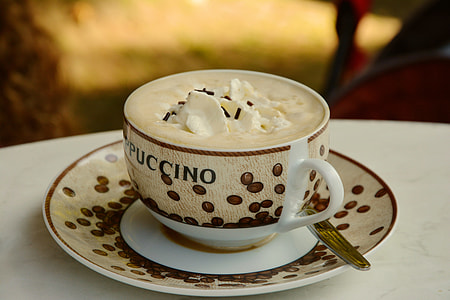 selective focus photography of cappuccino inside teacup thumbnail