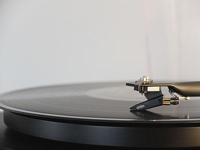 selective focus photo of black vinyl player thumbnail