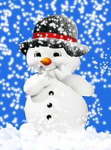 snowman with hat illustration thumbnail