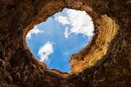 low angle photo of cave thumbnail