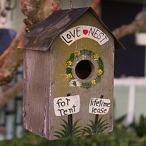 Love Nest wooden bird house thumbnail