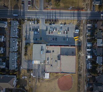 top view photo of houses along the road thumbnail