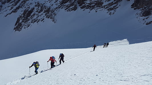 group of people skiing on white snow hill during daytime thumbnail