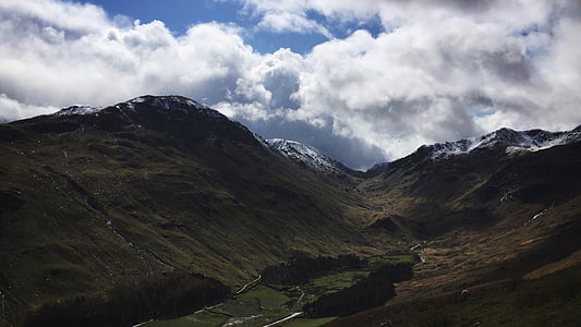 mountain peak under blue sky thumbnail