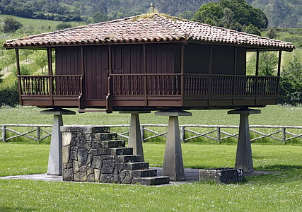 brown and gray wooden house thumbnail