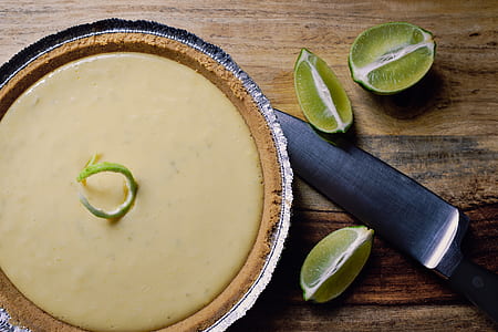 slice lime near pie thumbnail