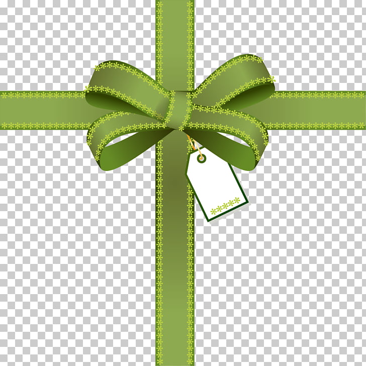 green gift ribbon