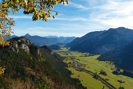 aerial photo of mountain with clear sky thumbnail