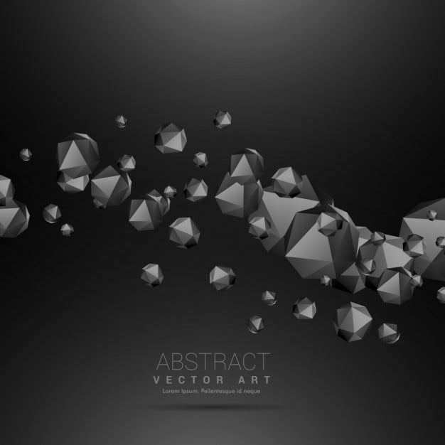 Black background with 3d polygons eps file