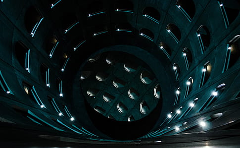 round black concrete building interior thumbnail