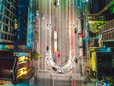 time lapse photography of road and cars thumbnail