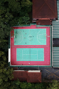 aerial photography of basketball and tennis court thumbnail