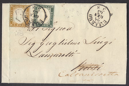two postage stamps on paper thumbnail