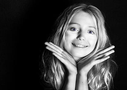 woman grayscale photo thumbnail