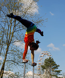 woman doing gymnast outdoors thumbnail