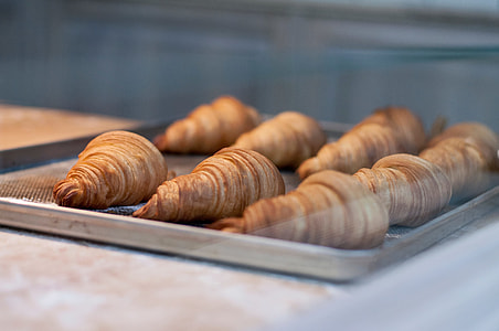 baked bread in metal tray thumbnail