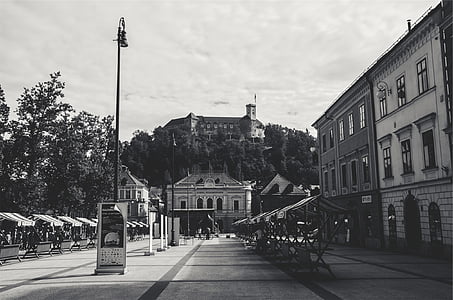 grayscale photo of building thumbnail