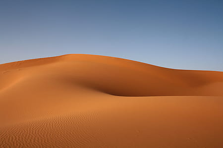 sand desert under blue sky thumbnail