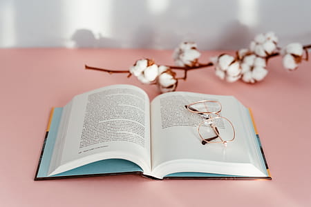 Open book on a pink background thumbnail