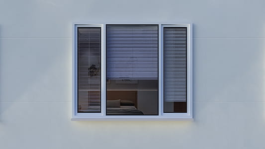 closed window with window blinds thumbnail