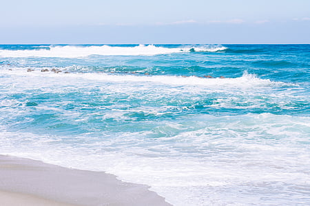 photography of beach waves thumbnail