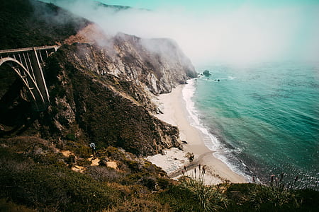 bird's eye view photography of mountain thumbnail