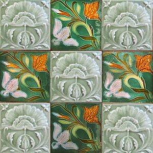 gray and green floral wall decor thumbnail