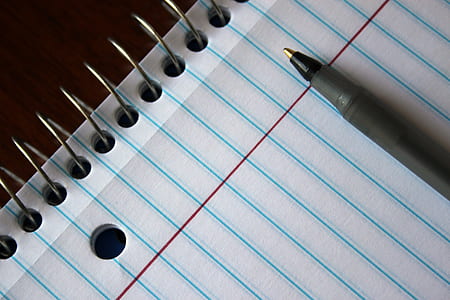 ballpoint pen on spring writing notebook thumbnail