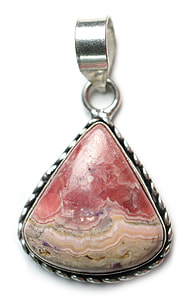 Pink Rhodochrosite Stone Pendant thumbnail