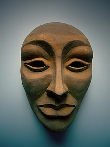 clay mask on white wall thumbnail