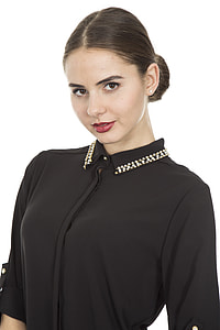 woman wearing black long sleeve shirt thumbnail