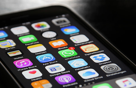 black iPod touch with turned-on screen thumbnail