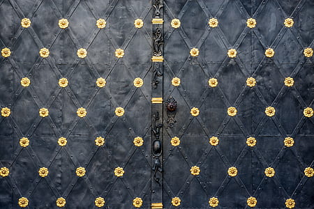 black and gold floral door thumbnail