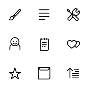 Mini set - General / Office svg vector icon sets