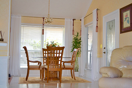 brown wooden dining table with chairs thumbnail