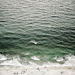 aerial photography of seashore thumbnail