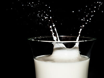 person taking photo of white liquid in clear drinking glass in macro shot thumbnail