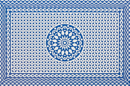 white and blue floral digital wallpaper thumbnail