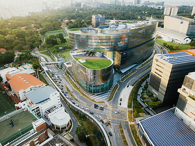 bird's eye view photography of buildings thumbnail
