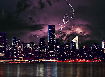lightnings on city thumbnail