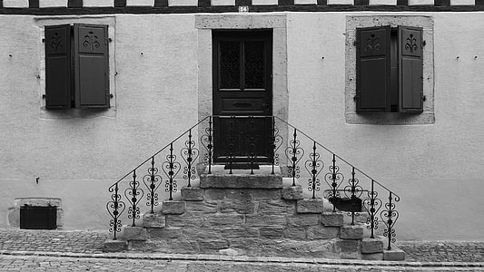 grayscale photography of closed dfodoor thumbnail