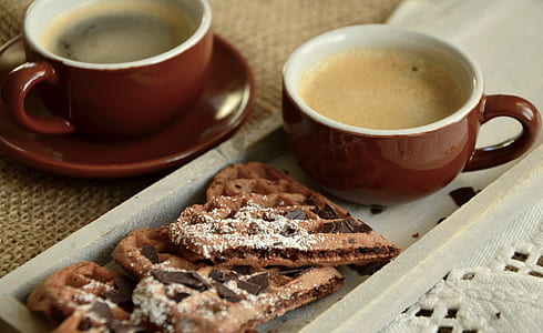 two brown-and-white ceramic teacups thumbnail