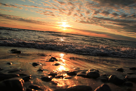 Ocean Taken Photo during Sunset thumbnail