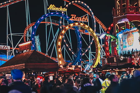 Carnival Park with roller coaster thumbnail