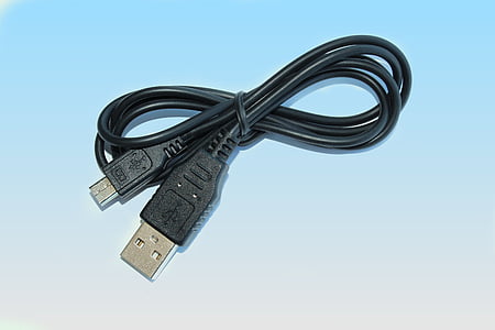 black USB cable thumbnail