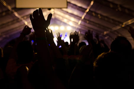 Silhouette Crowded People and Stage Lights thumbnail