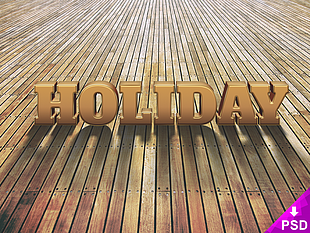 Holiday Text Style psd file