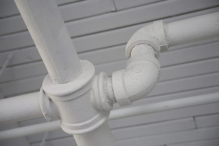 white pipe with elbow valve thumbnail