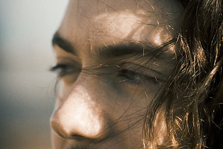 selective focus photography of man's face thumbnail