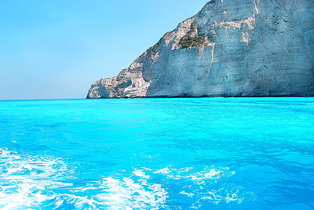 blue sea near white cliffs thumbnail